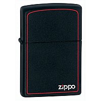26117,Zippo,Black Matte with Zippo & Border
